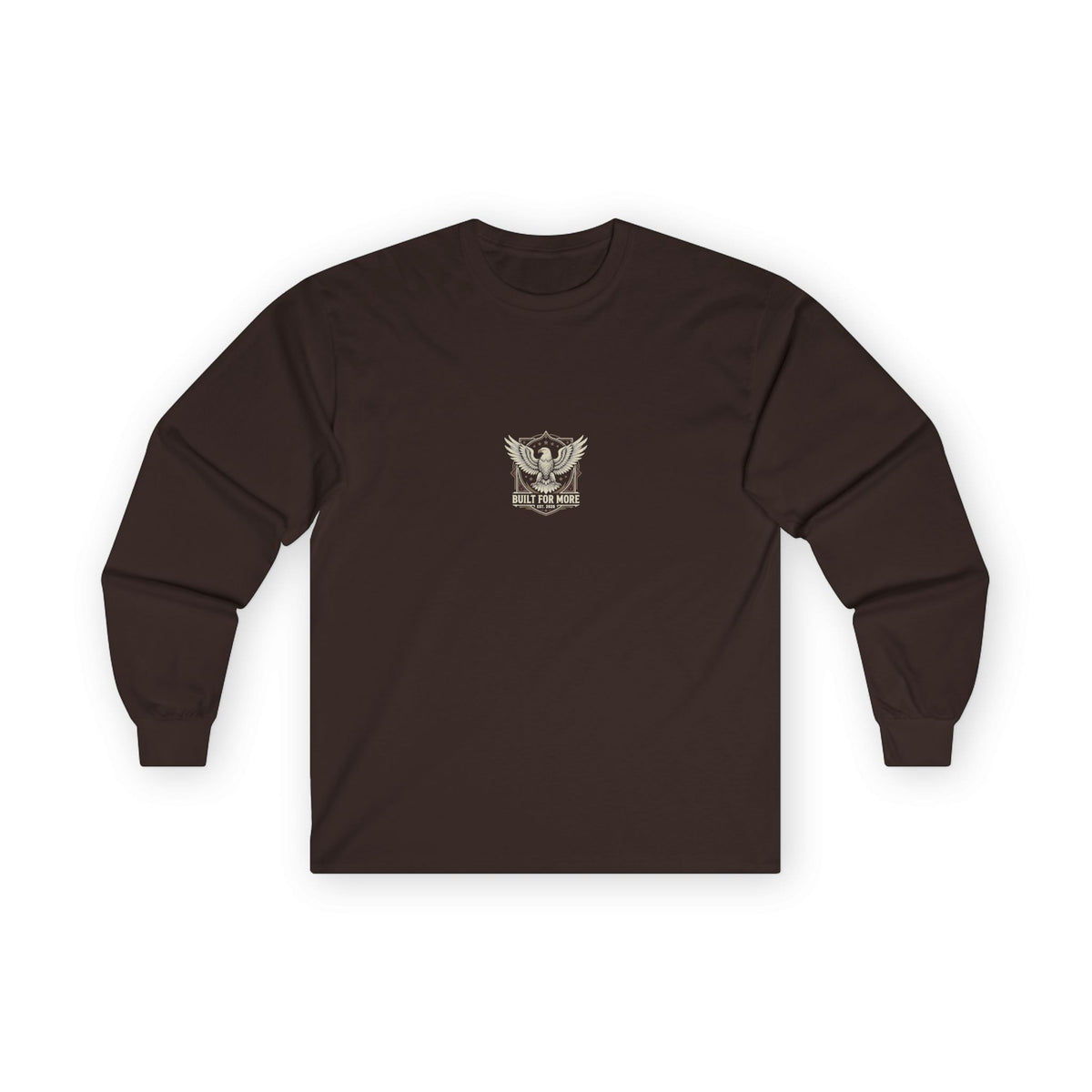 Built For More Long Sleeve Tee — Eagle Shield Graphic