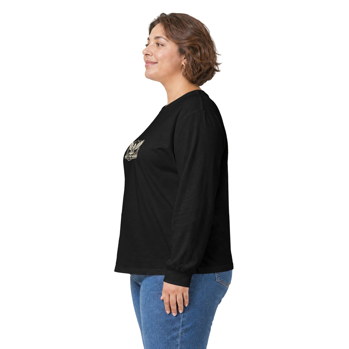 Built For More Long Sleeve Tee — Eagle Shield Graphic