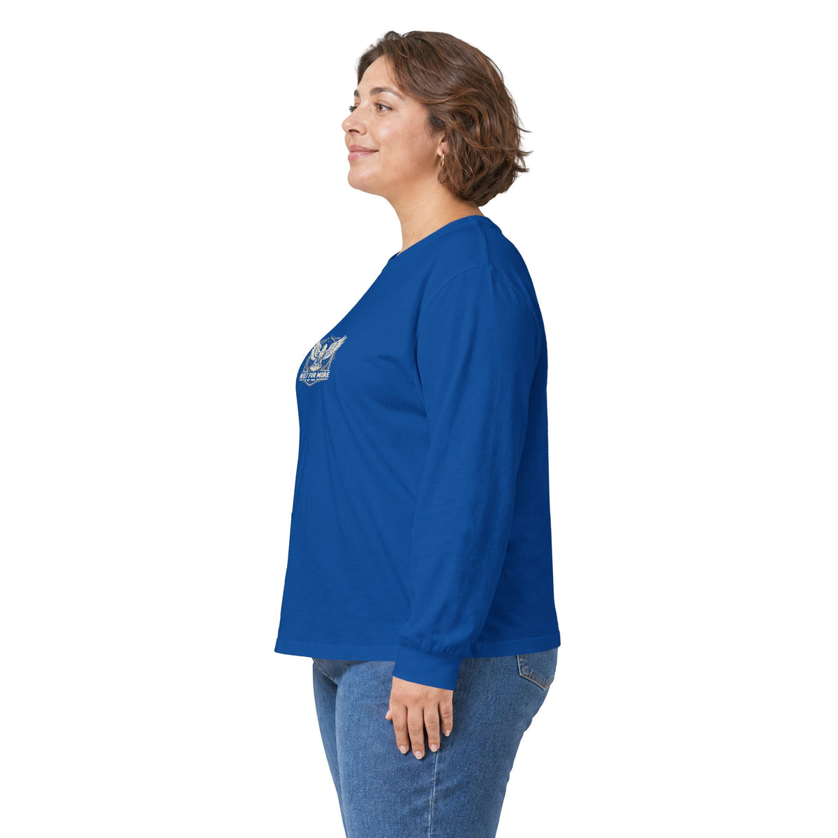 Built For More Long Sleeve Tee — Eagle Shield Graphic