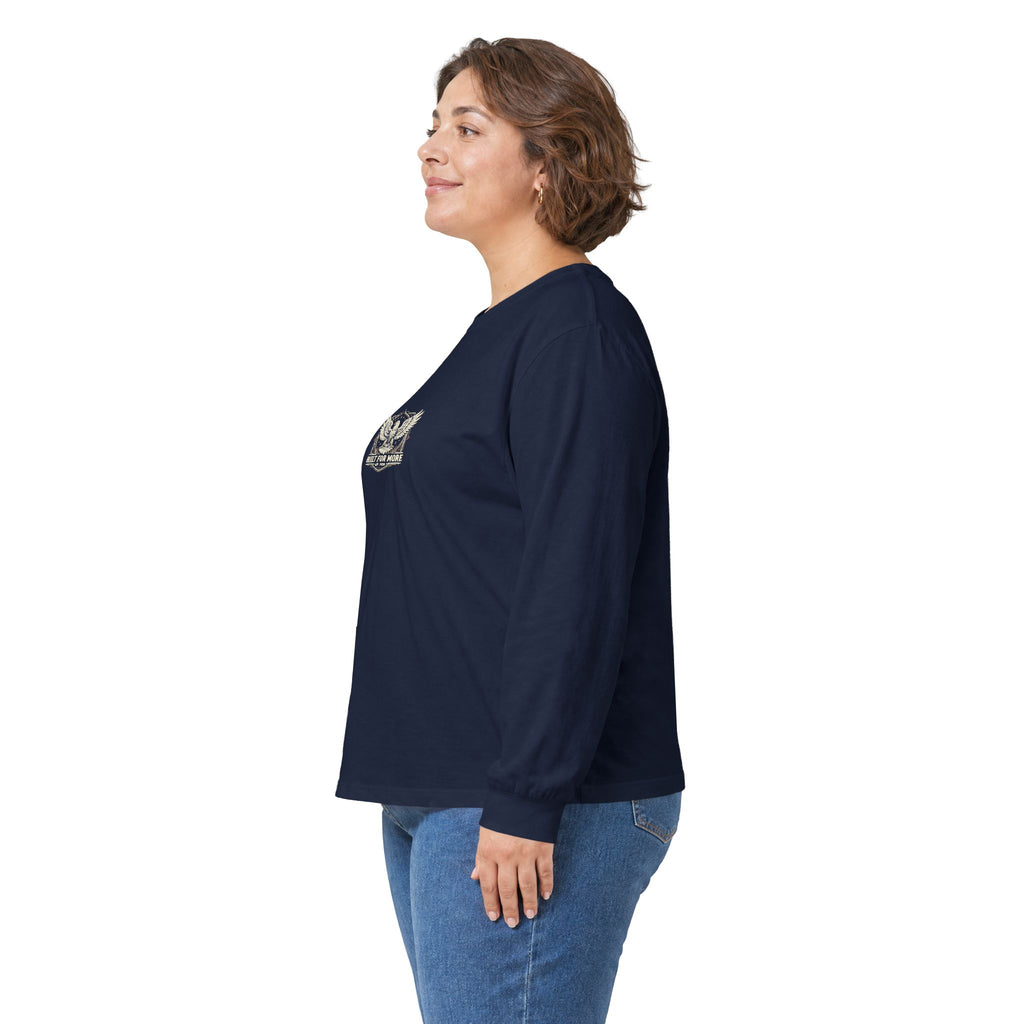Built For More Long Sleeve Tee — Eagle Shield Graphic
