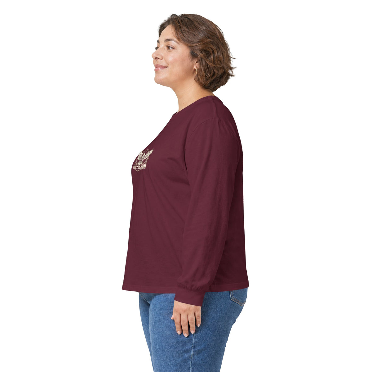 Built For More Long Sleeve Tee — Eagle Shield Graphic